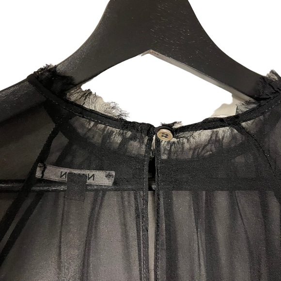 Women’s Naven Silk Sheer Black Top - Picture 8 of 9